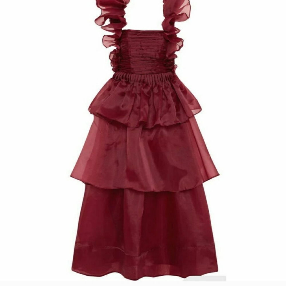 Burgundy dress